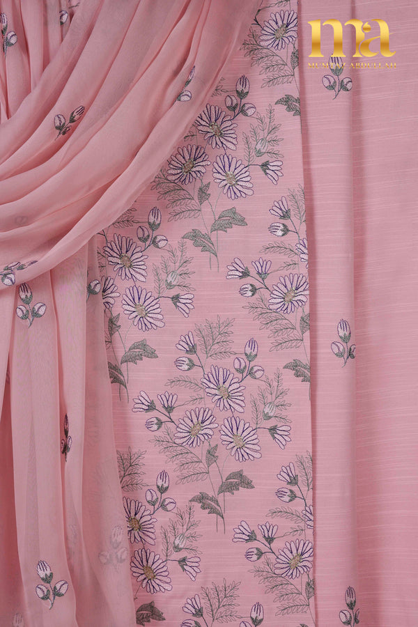 Winter Embroidered Suit with Chiffon Dupatta Z-519 PN