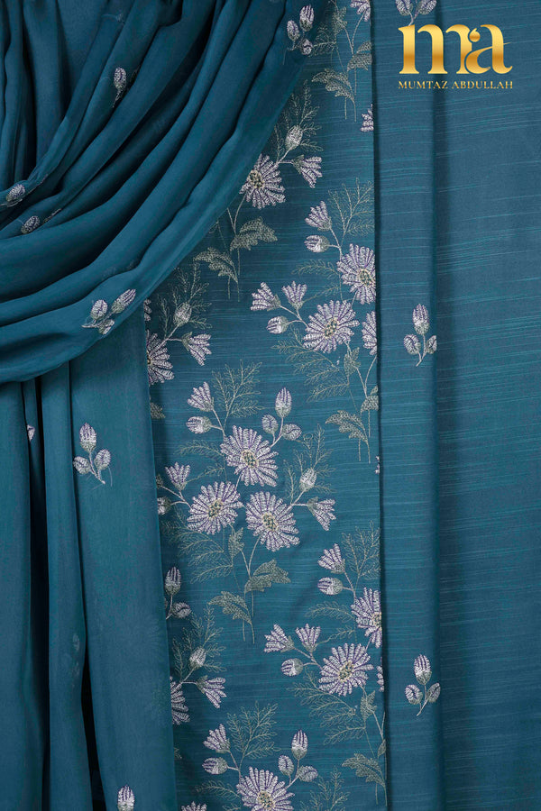 Winter Embroidered Suit with Chiffon Dupatta Z-519 FR