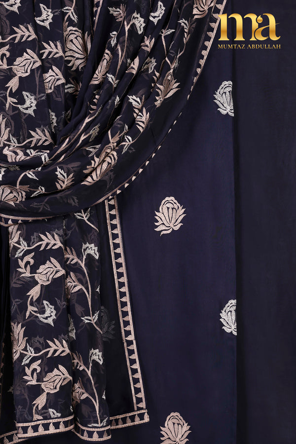 Embroidered Suit with Chiffon Dupatta U-1398-ST NB