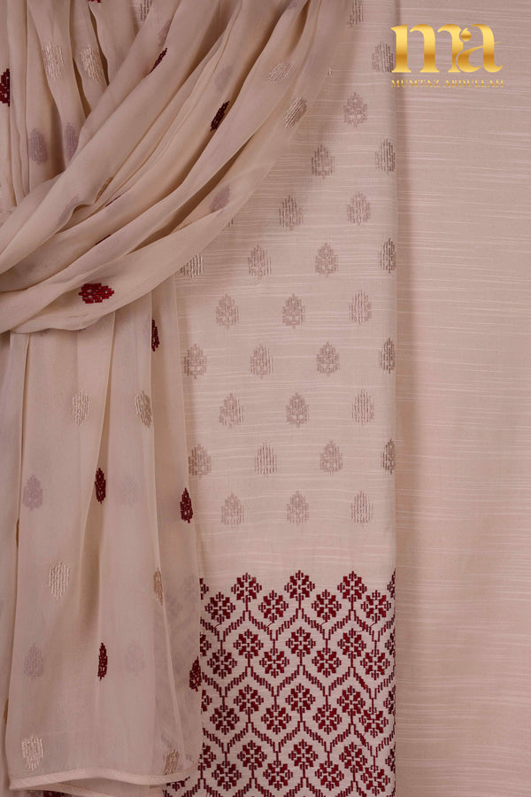 Winter Embroidered Suit with Chiffon Dupatta Z-101 OFW