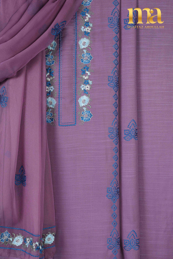 Winter Embroidered Suit with Chiffon Dupatta Z-598 PP