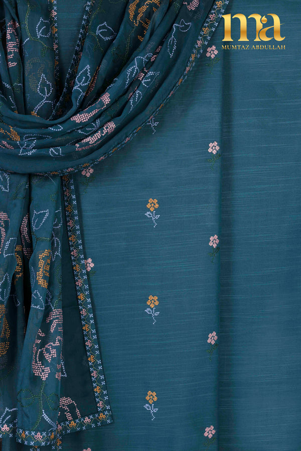 Winter Embroidered Suit with Chiffon Dupatta Z-349 FR