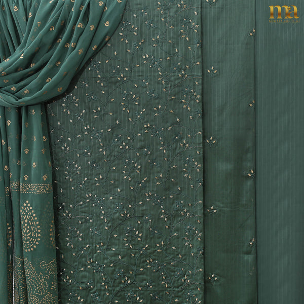 Embroidered Suit with Chiffon Dupatta Z-499-P DG