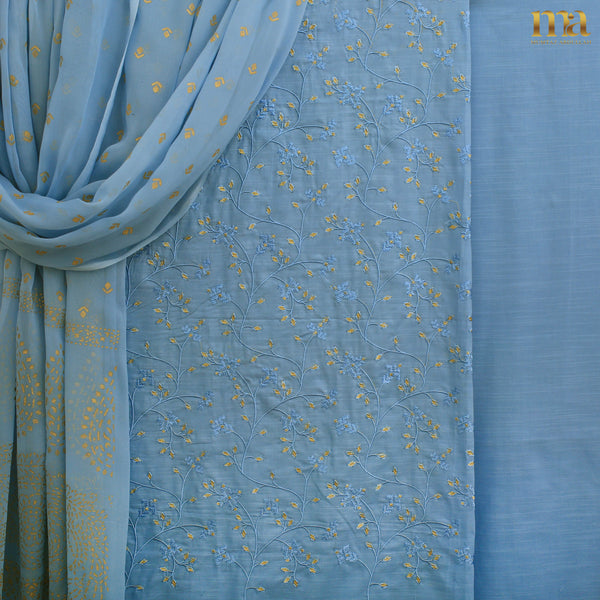 Embroidered Suit with Chiffon Dupatta Z-499-P SB