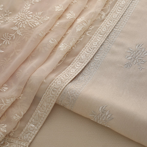 Embroidered Winter Suit with Chiffon Dupatta Z - 478 KL - OW