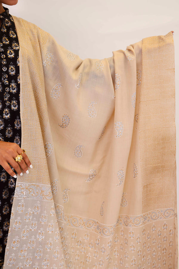 Shawl - Block Printed - Foan