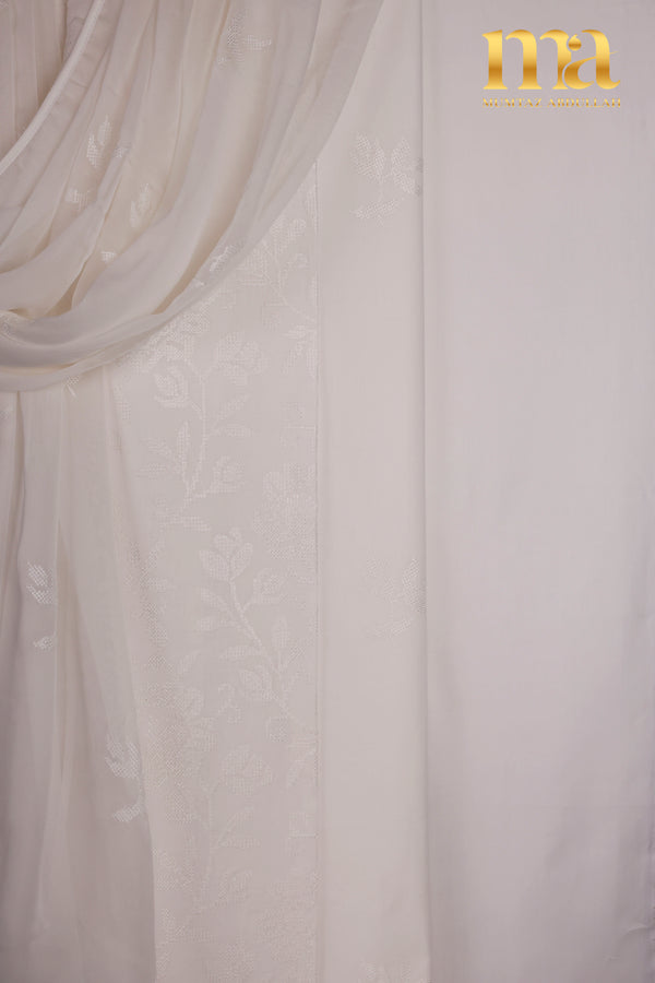 Embroidered Suit with Chiffon Dupatta Z-577 PW