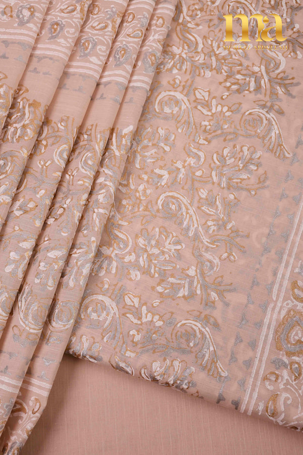 Block Print Suit with Lawn Dupatta - BP 285 LD OFW