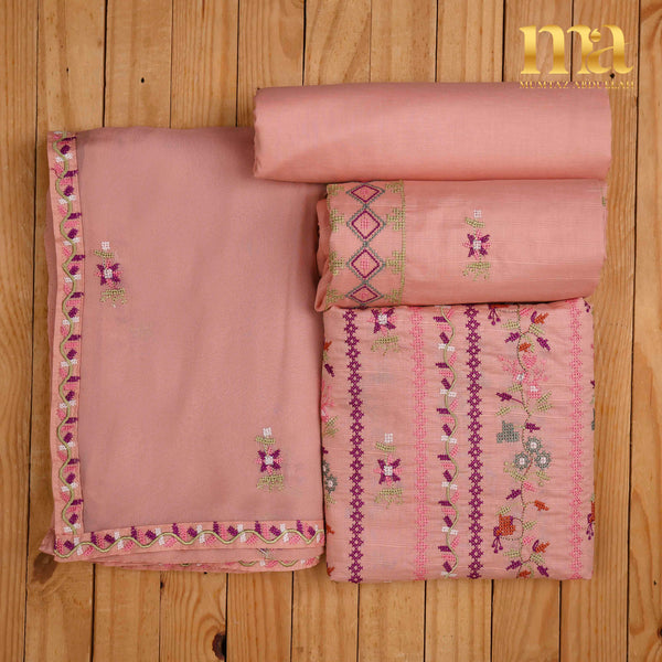 Embroidered Winter Suit with Chiffon Dupatta U-3000 KL TP