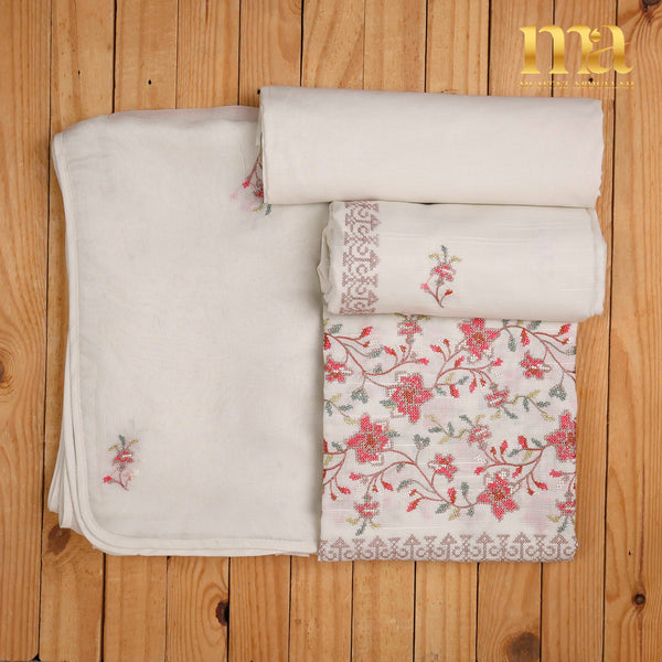Embroidered Suit with Chiffon Dupatta Z-567 K