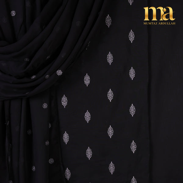 Embroidered Lawn Suit with Chiffon Dupatta U-1840 BGY