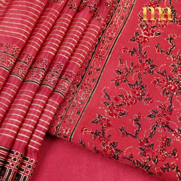 Gold Printed Silk Suit with Silk Dupatta BP-275 KS RST