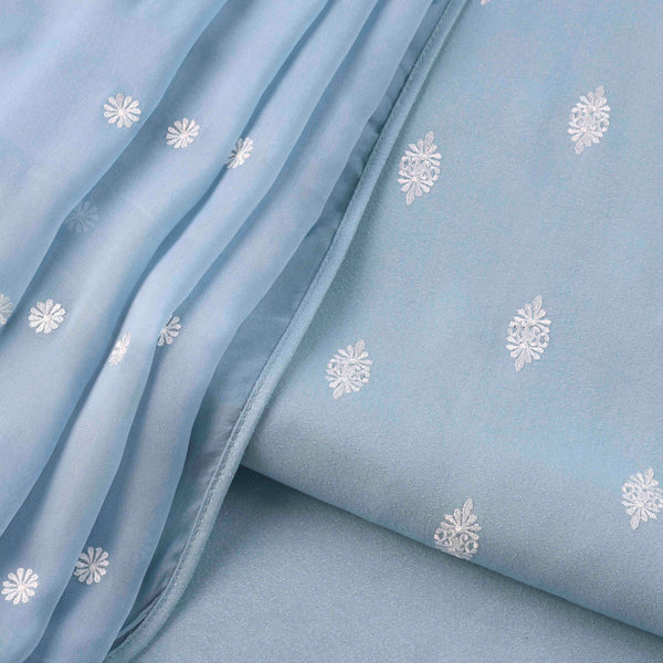 Embroidered Winter Suit with Chiffon Dupatta U-1840 KL SB