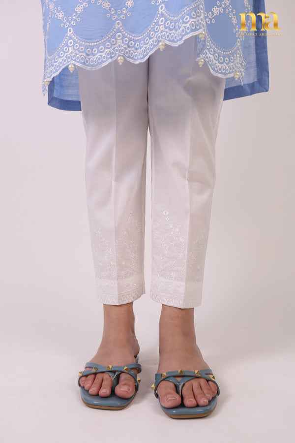 UNS EMB Trouser - Z 298 White
