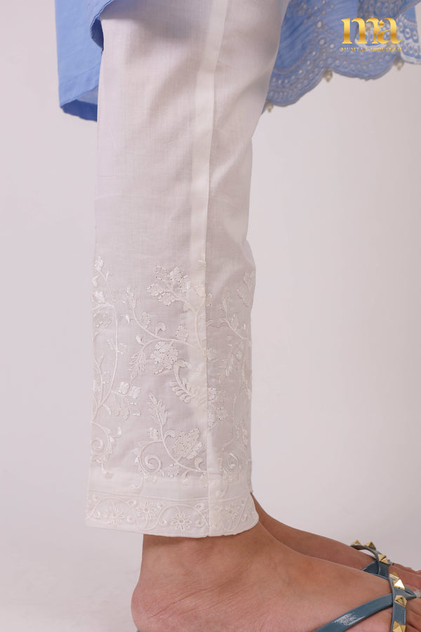 UNS EMB Trouser - Z 224 White