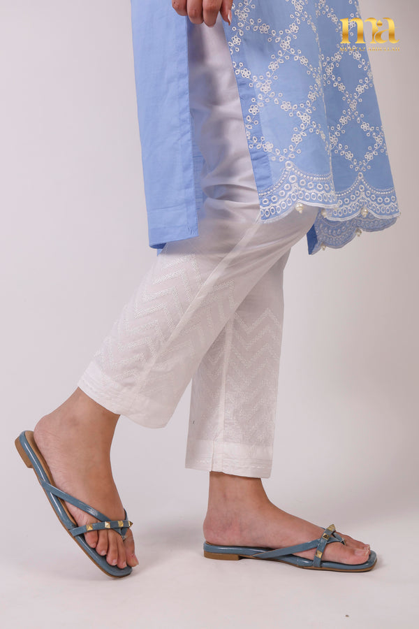 White Stitched Trouser - Z 330