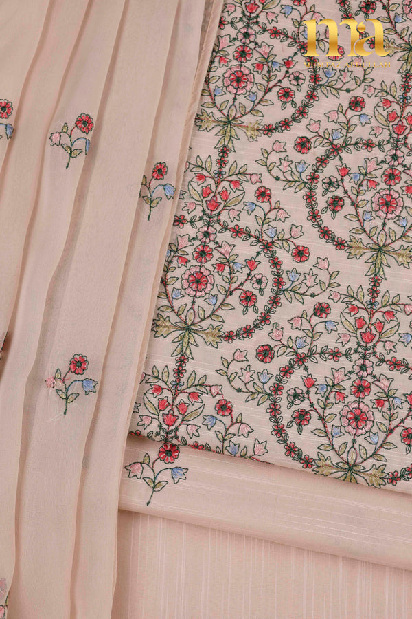 Winter Embroidered Suit with Chiffon Dupatta U-1418-OFW