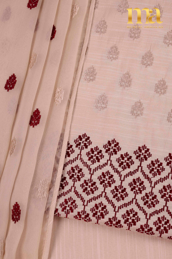 Winter Embroidered Suit with Chiffon Dupatta Z-101 OFW