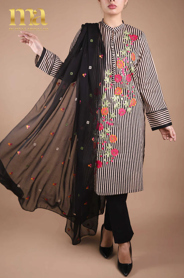 Embroidered - Dupatta - Cross Stitch