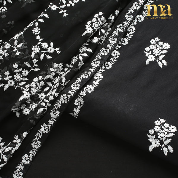 Embroidered Lawn Suit with Chiffon Dupatta Z-409  BKW